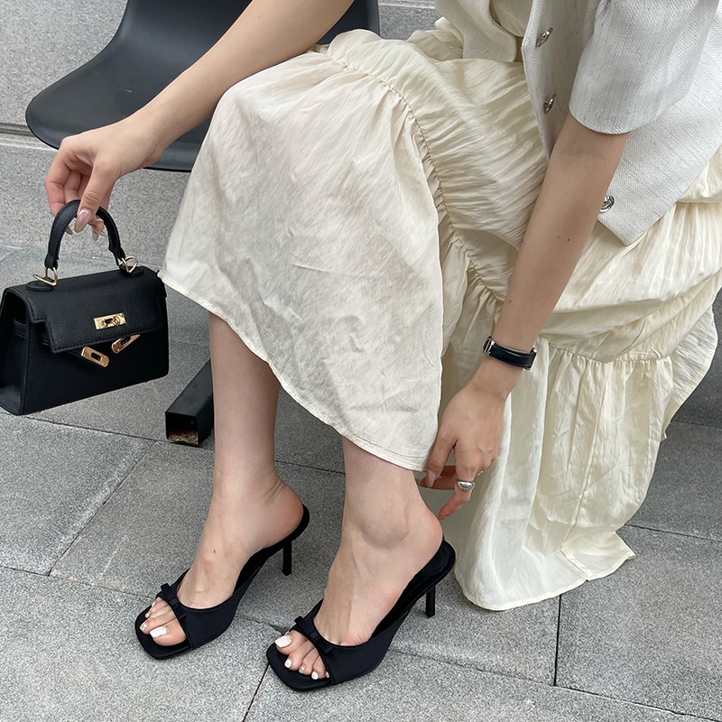 Sandal Cao Gót Mũi Vuông Thiết Kế Mới Thời Trang Mùa Hè Dành Cho Nữ
