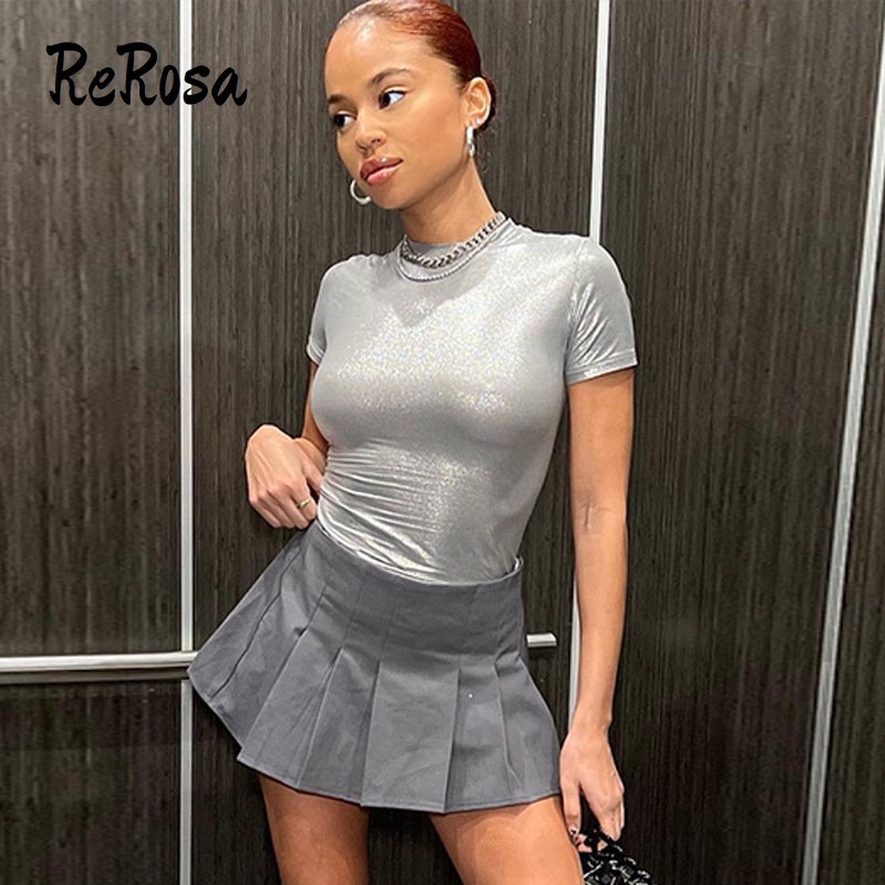 Áo Thun Tay Ngắn Cổ Tròn Màu Trơn Thời Trang 2023 Cho Nữ