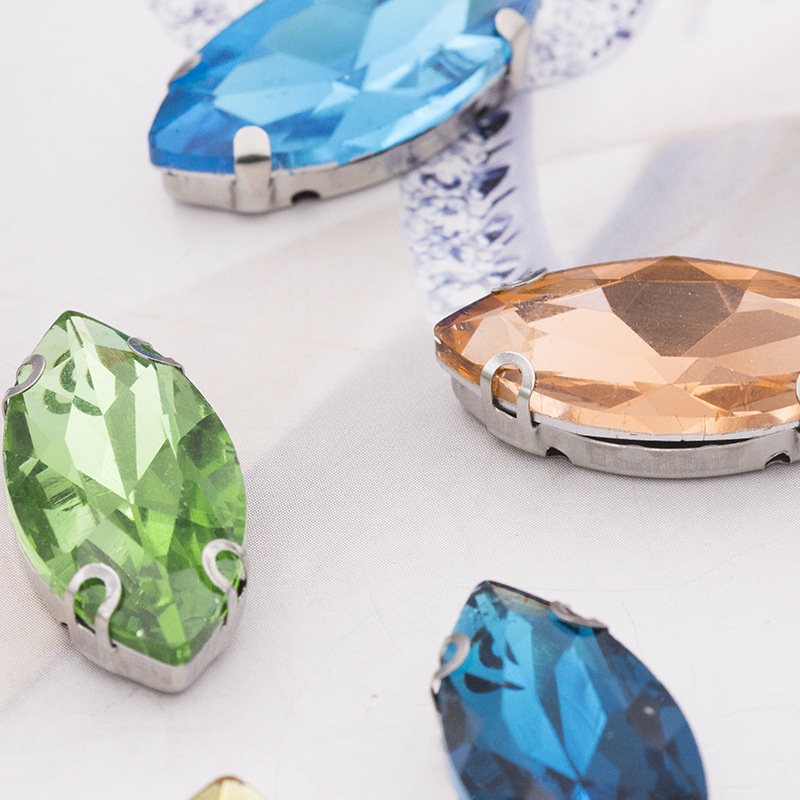 Đá Pha Lê Hình Móng Ngựa 4 * 8mm 5 * 10mm Trang Trí Quần Áo