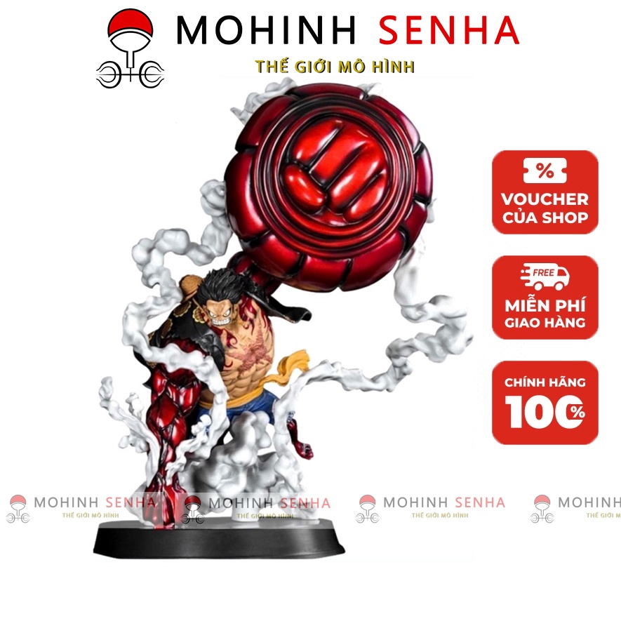 Mô hình One Piece Luffy gear 4 chính hãng cao cấp, cao 25cm, nhân vật anime, figure one piece, Mô hình nhân vật