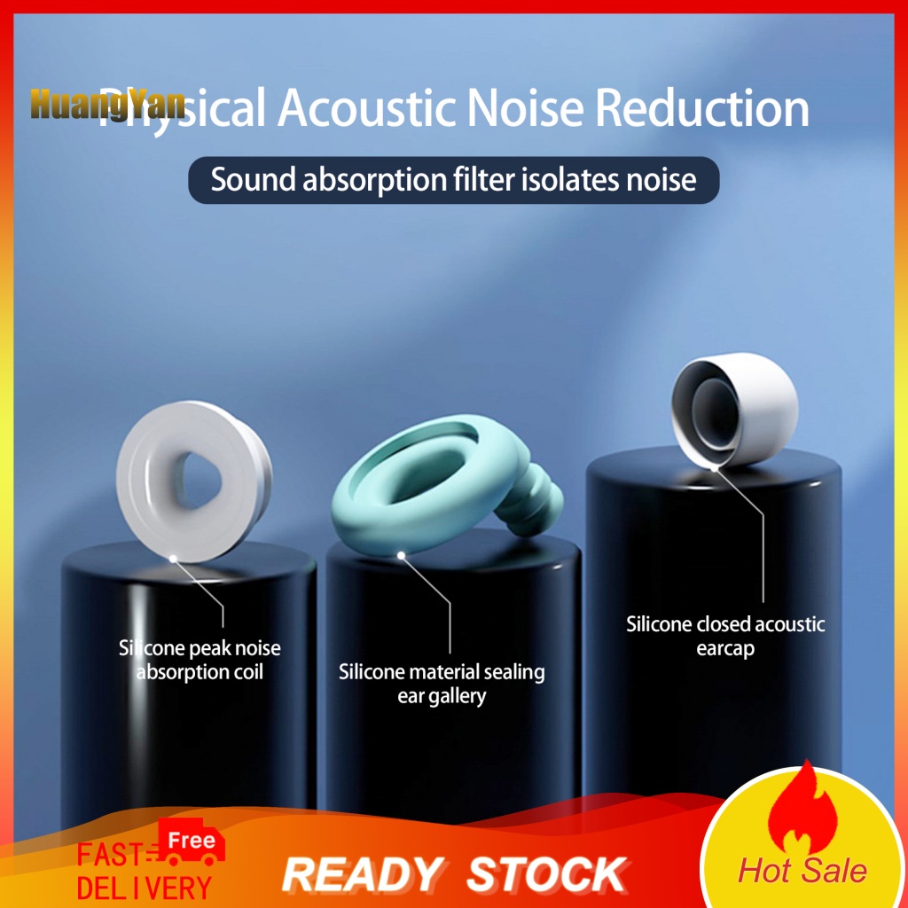 1 Bộ Nút Bịt Tai Chống Ồn 3 Lớp Bằng Silicone