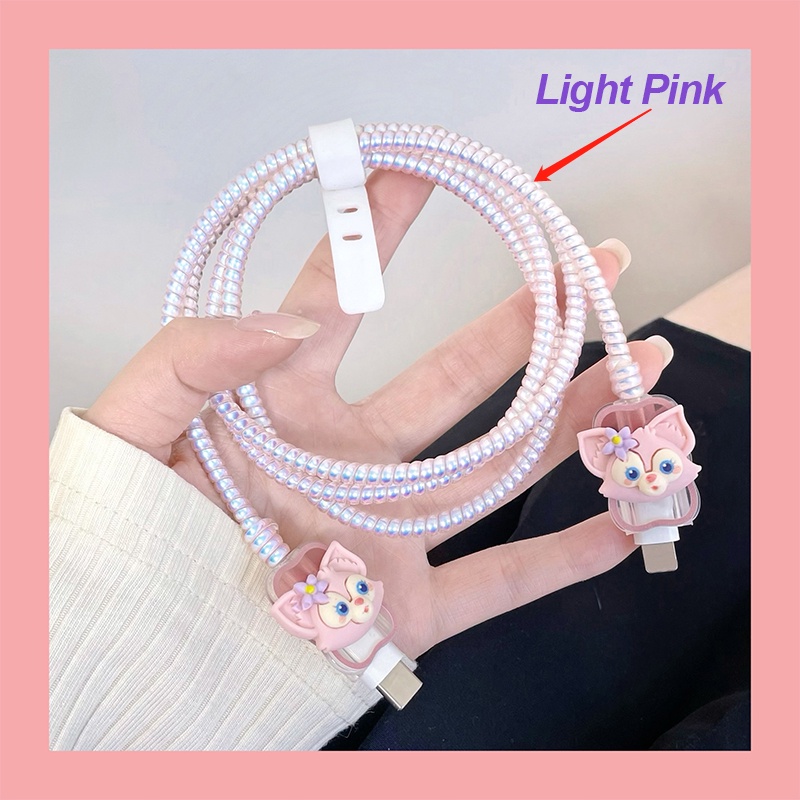 Vỏ Bọc Bảo Vệ Dây Cáp Sạc Hình Cáo Dễ Thương Cho iP 20W 11 12promax 13 13promax 14proamx 14plus