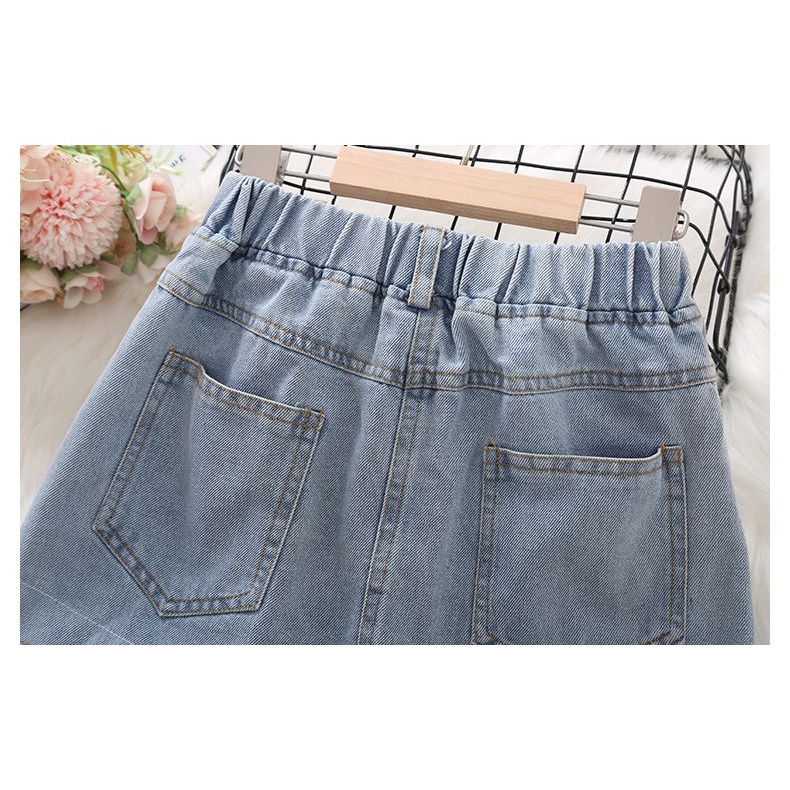 Chân Váy Denim Thời Trang Mùa Hè Dành Cho Bé Gái 5-8 - 10 Tuổi