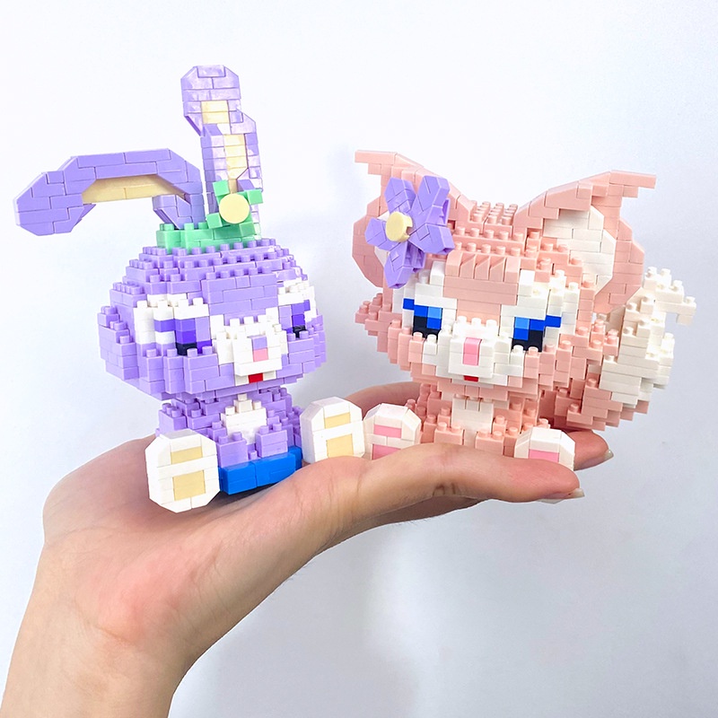 Lego thỏ tím Dailu, cáo hồng Bella/ Cute purple rabbit, pink fox lego