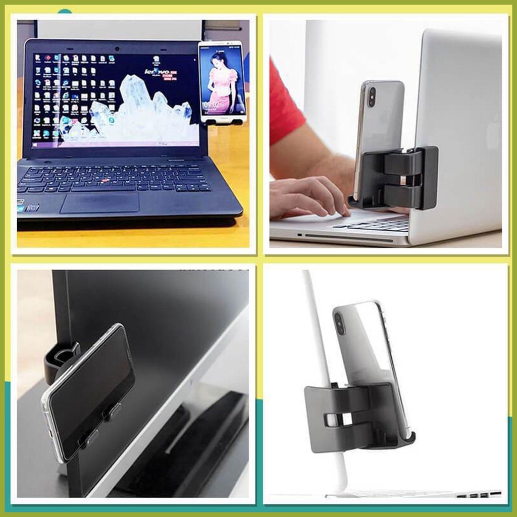 Giá Đỡ Điện Thoại Di Động Kẹp Trên Màn Hình Laptop Hoặc Máy Tính Để Bàn Cho tamvn