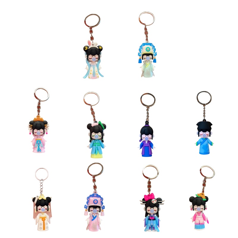 Móc Khóa Cao Su Mềm Hình Nhân Vật Hoạt Hình Anime Sáng Tạo