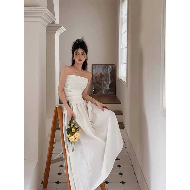 💢Váy cúp ngực xòe thô dáng dài ❤️❤️