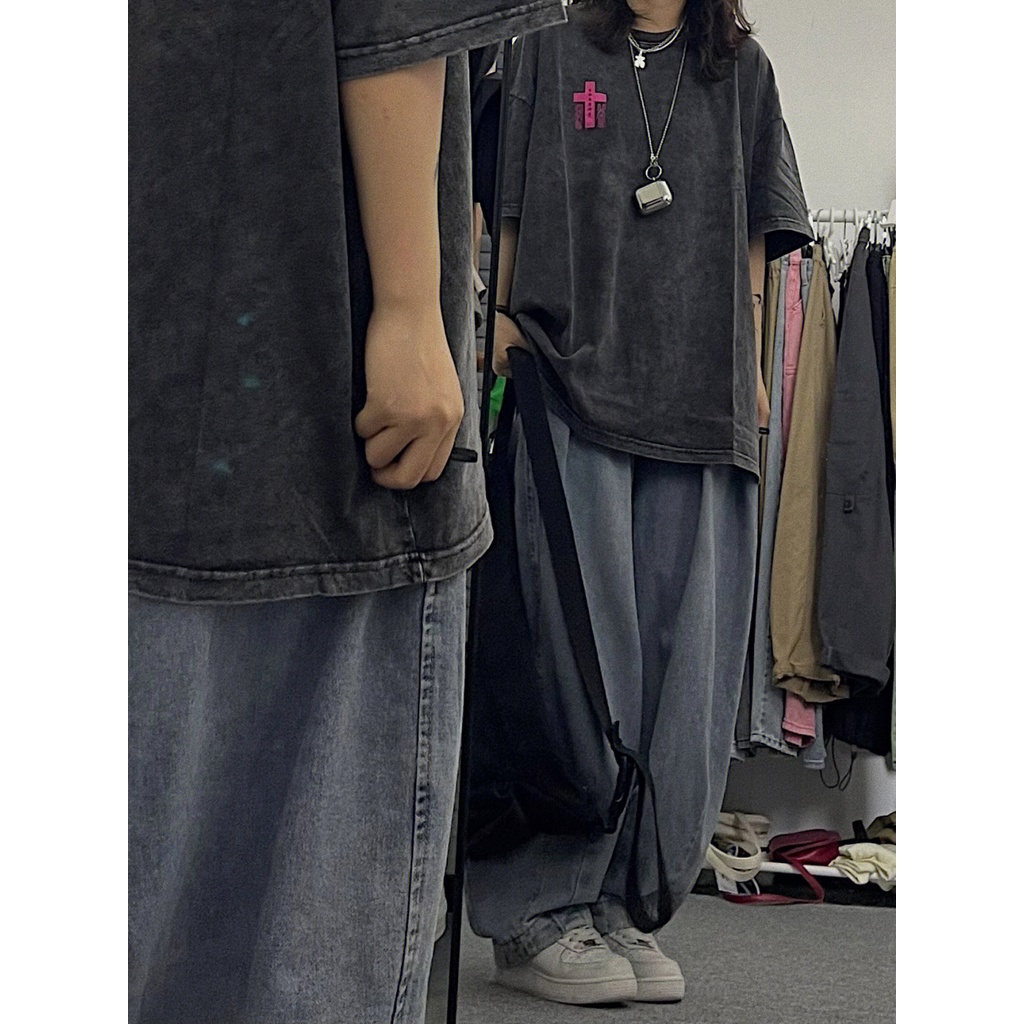 NRVP Áo Thun 100% Cotton Tay Ngắn Dáng Suông In Họa Tiết Hoạt Hình Phong Cách Hàn Quốc Cho Nữ