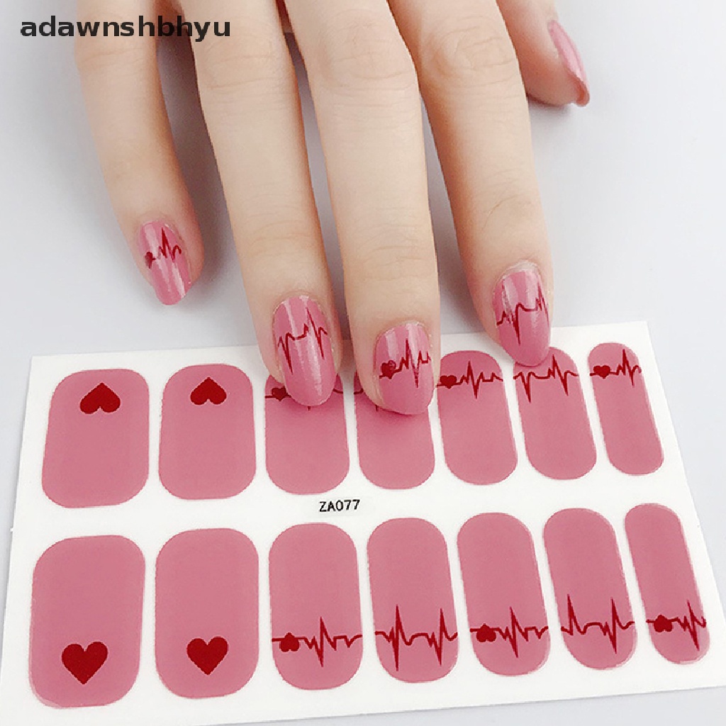 1 Tờ 14 Miếng Dán Móng Tay Tự Dính Tiện Dụng
