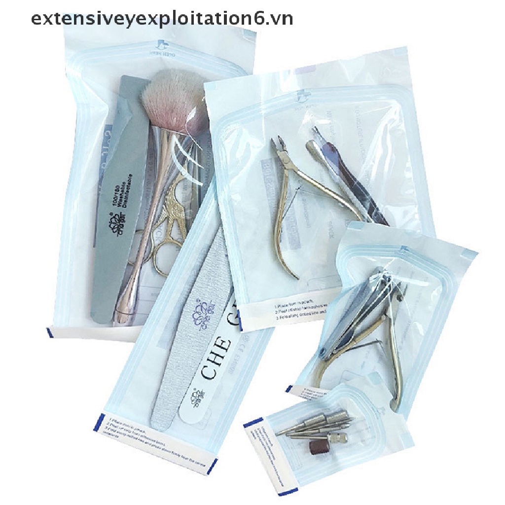 Set 200 Túi Khử Trùng Dụng Cụ Làm Móng Bằng PP Dùng Một Lần