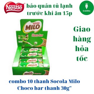 Combo 10 thanh Socola Milo Choco bar thanh 30g date mới