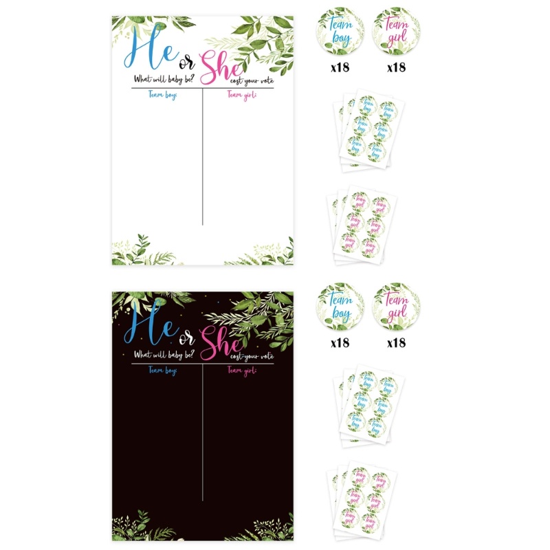 Bộ Thẻ Bài Trò Chơi Super Gender Reveal Vui Nhộn Dành Cho Bé