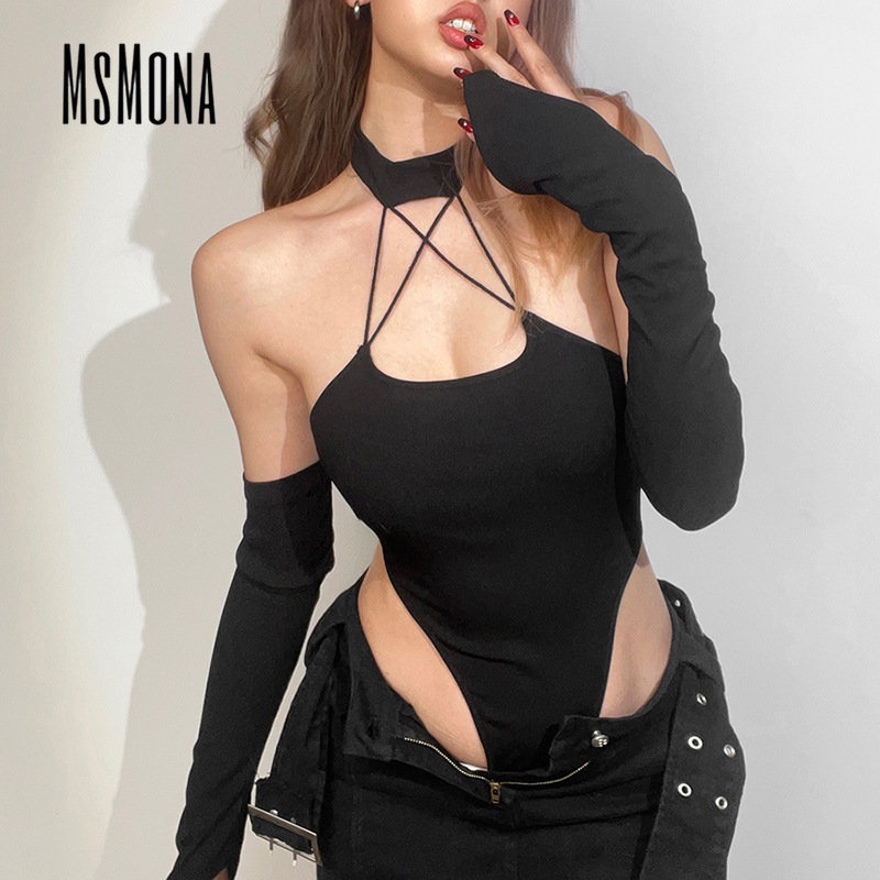 MsMona Bộ Áo Liền Quần Dáng Ôm Màu Trơn Thời Trang 2023 Dành Cho Nữ | BigBuy360 - bigbuy360.vn