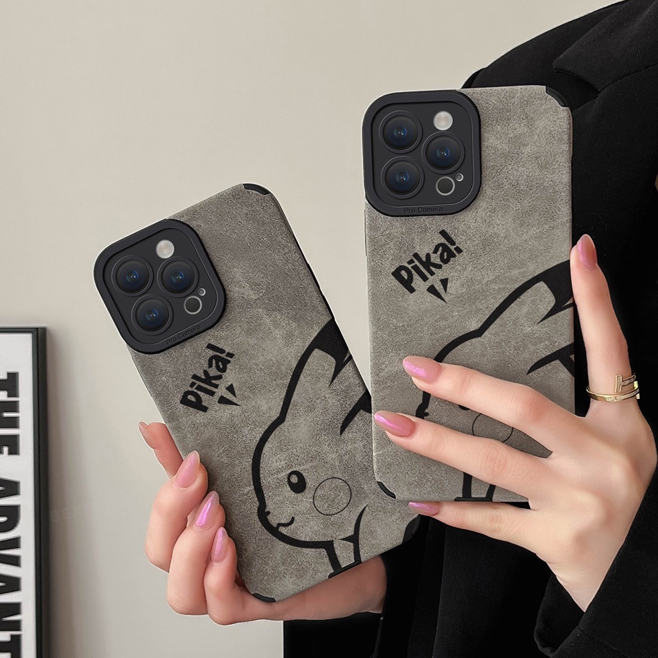 Ốp Điện Thoại Da Cừu Viền Silicon Dẻo Cho iPhone 11 12 13 14 Pro MAX 14Plus 11Pro 13Pro 7 8 Plus X XR XS MAX SE 2020