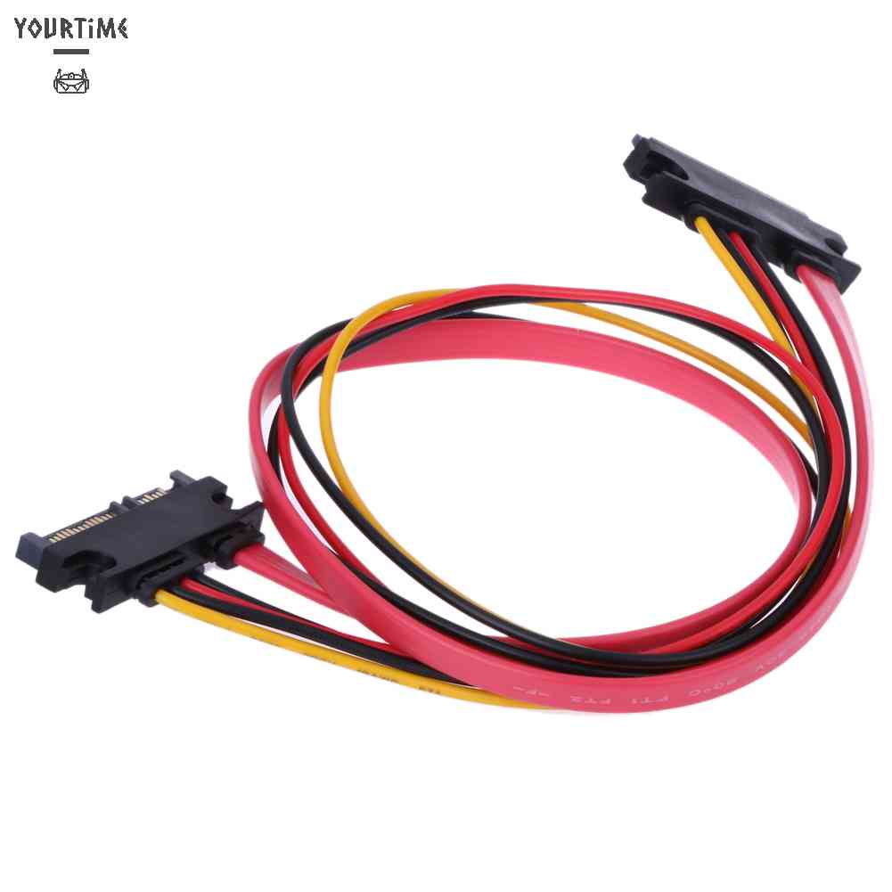 Cáp Mở Rộng Kết Nối Dữ Liệu SATA 45CM 22 pin Sang Ổ Cắm 7 + 15 pin 45CM