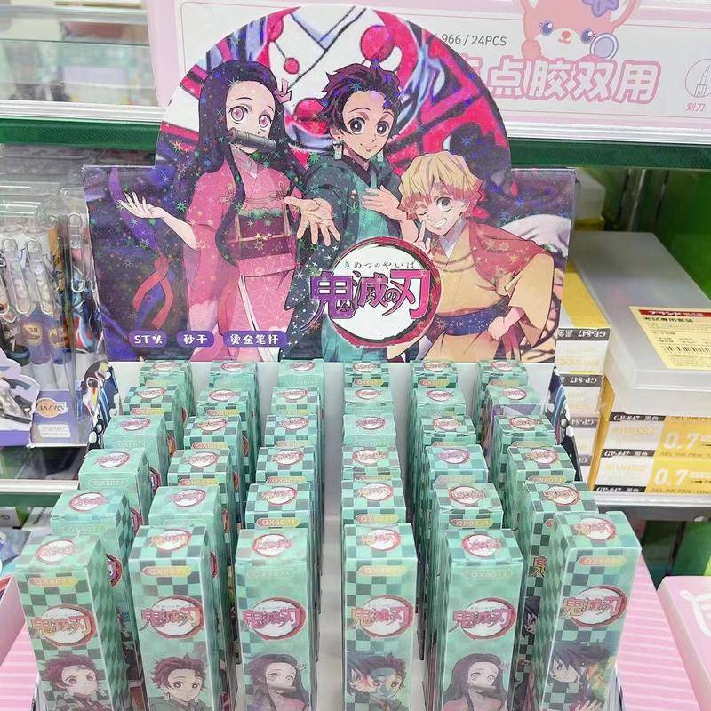 1 Bút Bi Mực Đen Ngòi 0.5MM In Hình Anime Demon Slayer Kimetsu No Yaiba Kamado Tanjirou Nezuko