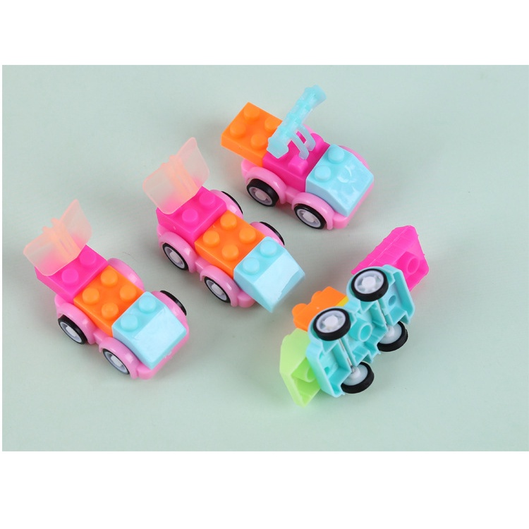 Đồ Chơi Lắp Ráp Mô Hình Xe Hơi Hoạt Hình Mini Dễ Thương