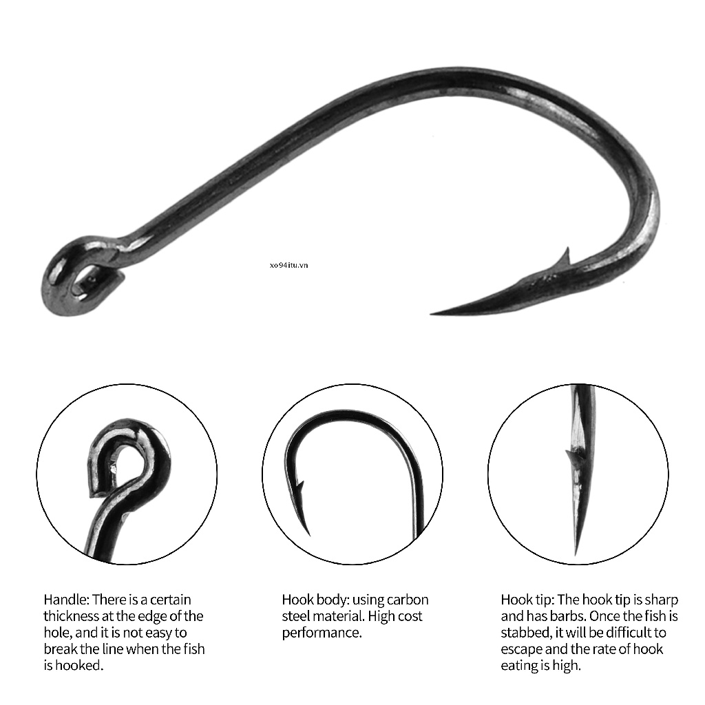 Set 100 Lưỡi Câu Cá Bằng Thép Carbon