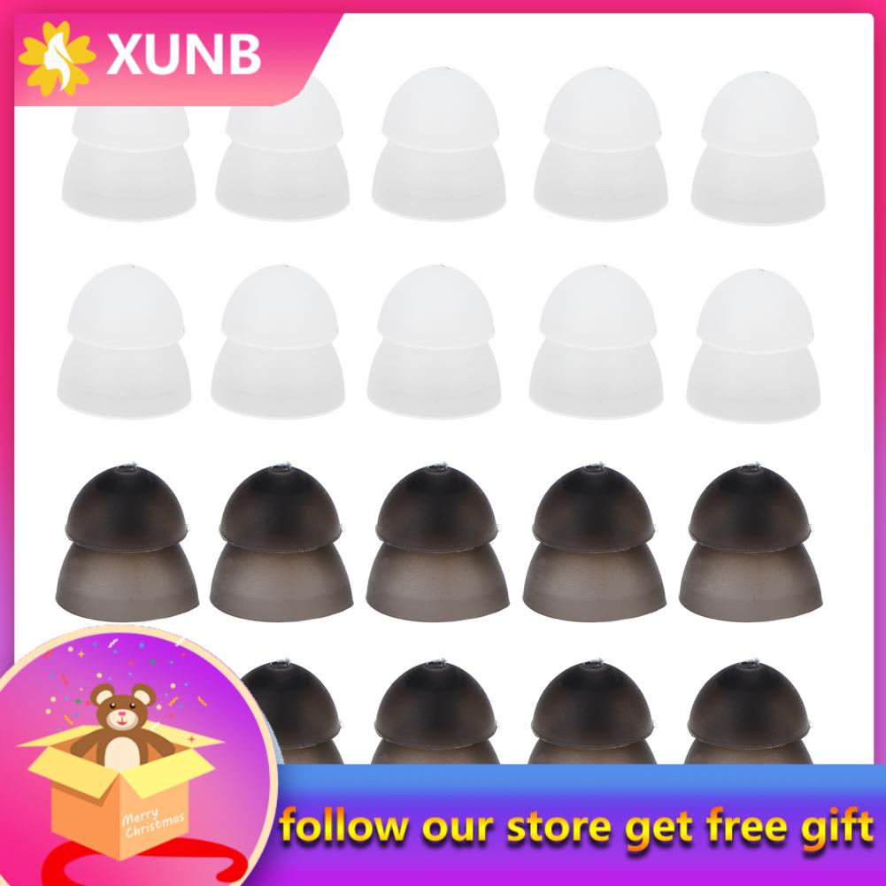 Xunb Hearing Aid Domes Reusable Double Layer Soft Silicone 10pcs Hearing Aid Eartips for Daily Uses for Replacement