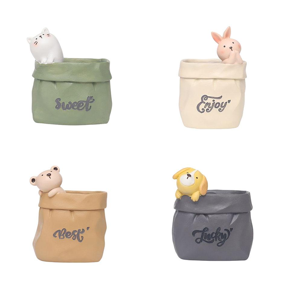 Ống Đựng Bút Hình Động Vật Dễ Thương Thoáng Khí