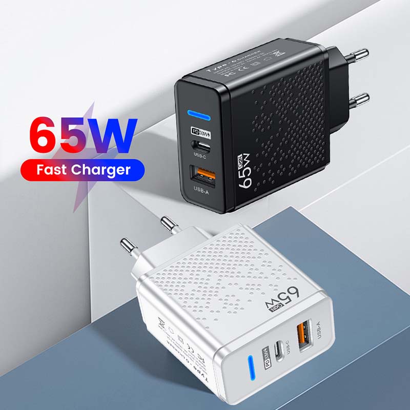 Cục Sạc Nhanh Marjay 65W USB 3.0 Tương Thích Với Xiaomi, Samsung
