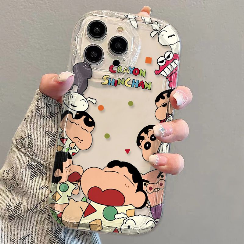 ✅Ốp Điện Thoại Mềm Trong Suốt Chống Sốc In Hình Shin-Chan Cho iPhone14 / 13promax 12 / 11 7 / 8p xs / r IX3R