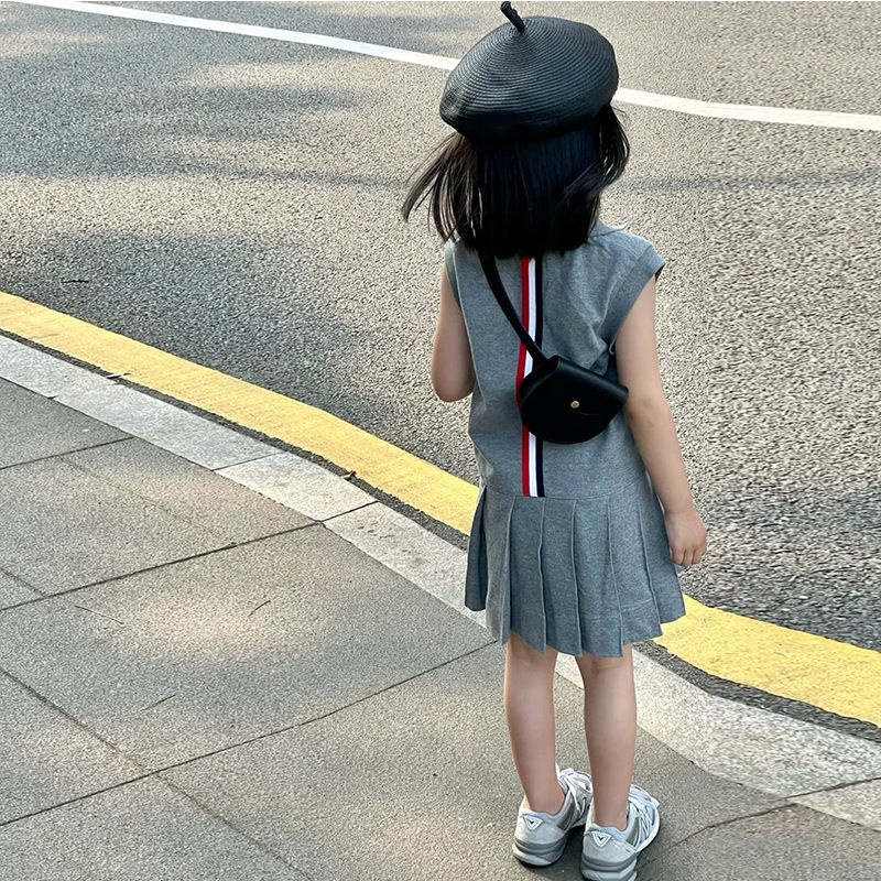 Đầm Polo Sát Nách Thời Trang Mùa Hè Hàn Quốc 2023 Cho Bé Gái