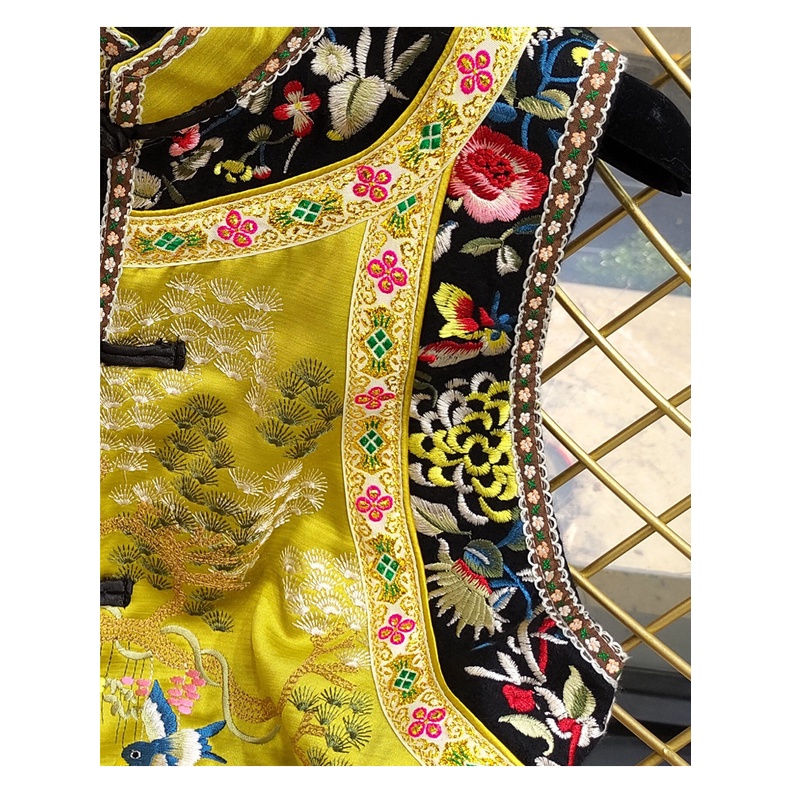 Mới Áo Lụa Không Tay Thêu Họa Tiết Xinh Xắn Theo Phong Cách Trung Hoa