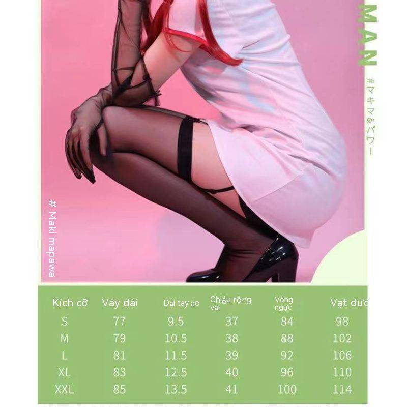 Chainsaw man cos Machima cos Chainsaw man cos Pava cos nurse costume cos nurse costume cosplay anime suit big set Halloween