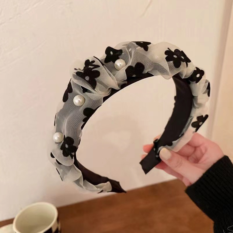 Băng Đô Dạng Lưới Đính Ngọc Trai Thời Trang Mùa Hè