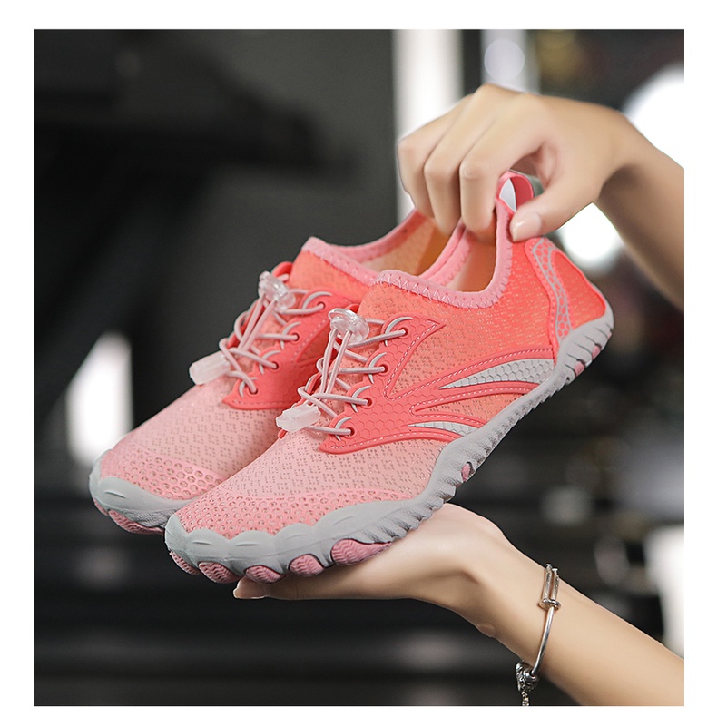 Giày Tập Gym / Yoga Màu Hồng Thoáng Khí Nhanh Khô Chống Trượt Thời Trang 2023 Cho Nữ