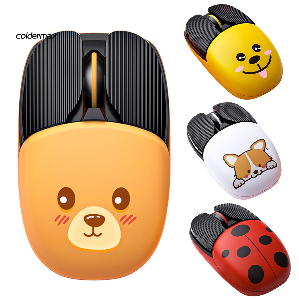 COLD Compact Optical Mouse PC Accessories Cartoon Wireless Bluetooth-compatible Mouse Sweat-proof