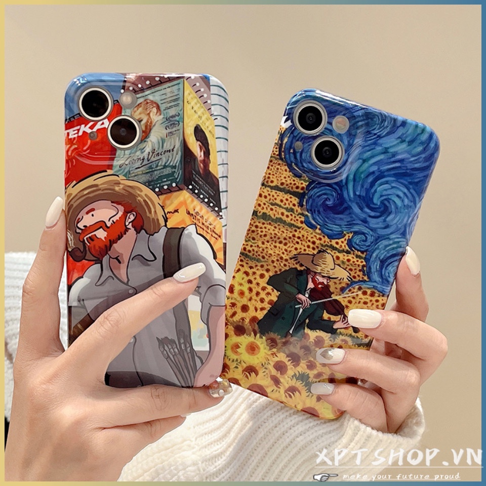 Ốp Điện Thoại Chống Sốc Họa Tiết Tranh Sơn Dầu Van Gogh Cho iPhone 14 13 12 11 Pro Max
