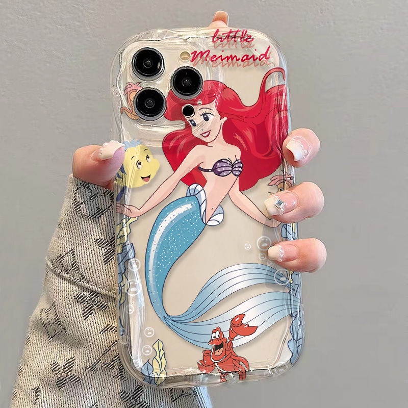 ✅Ốp Điện Thoại Mềm Trong Suốt In Hình Nàng Tiên Cá Ariel Cho iPhone14 / 13promax 12 / 11 7 / 8p xsxr WKQ0