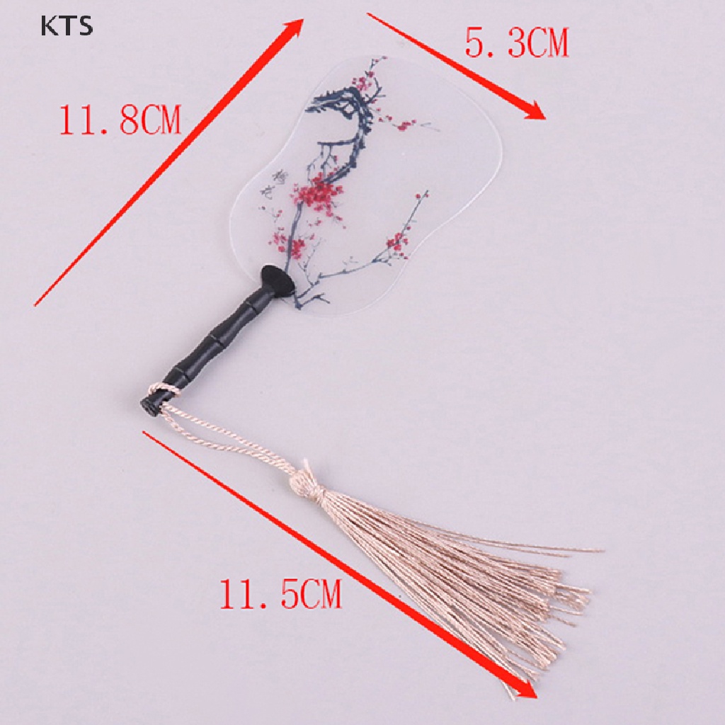 KTS 2pcs 1:12 Dollhouse Miniture palm-leaf fan Model Toy Home Decor Accessories KT