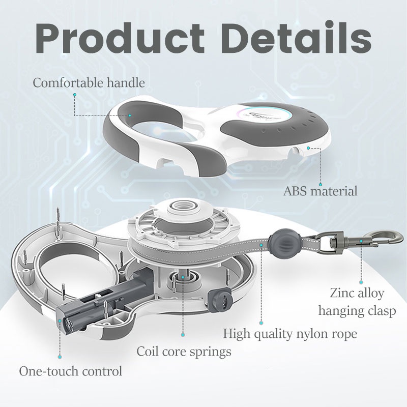 HamshMoc Dây Dắt Chó Đi Dạo Có Thể Thu Gọn Tiện Dụng