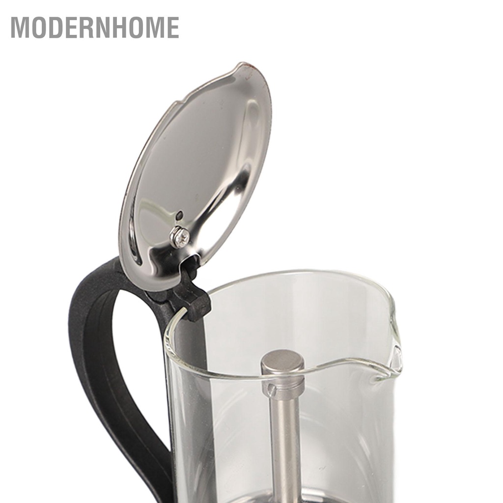 ModernHome Moka Pot Mặt Kính Pha Lê Thép Không Gỉ Bếp Cổ Điển Ý Cà Phê Cho 6 Ly
