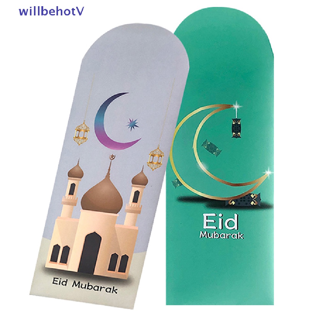 [WillbehotV] Gói 6 Phong Bì Đựng Tiền Giấy Eid Mubarak Ramadan Quà Tặng Màu Đỏ Mới [Mới]