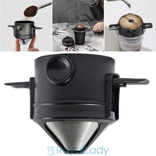 Coffee Filter Double-layer Mesh Paperless Portable Filter Drip Device Foldable keep the surface clean and dry