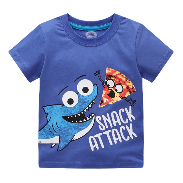 Áo Thun Tay Ngắn In Họa Tiết Hoạt Hình Dễ Thương Thời Trang Mùa Hè 2023 Cho Bé Trai