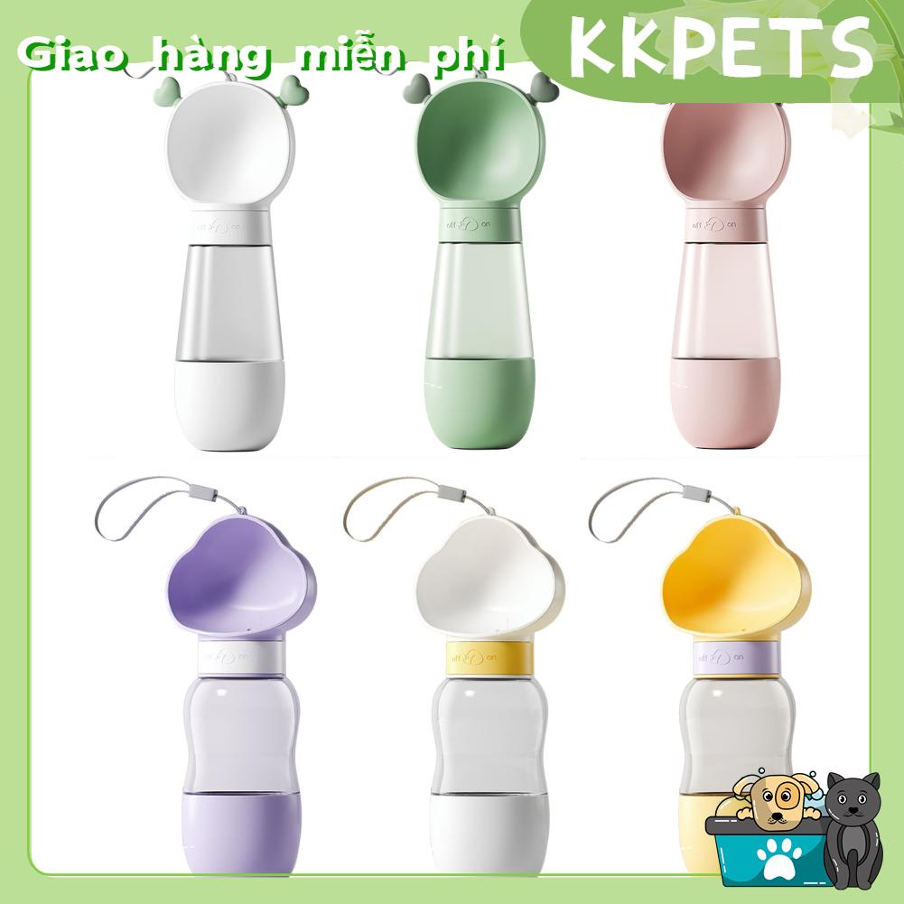 Dog Water Bottle Portable Cute Transparent Dog Water Feeder with Feeding for Dog Watering Supplies 350ml 200ml
