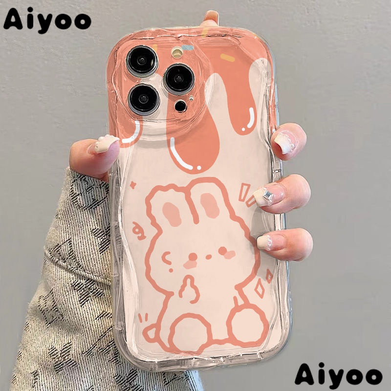 ✅Ốp Điện Thoại Mềm Trong Suốt Chống Sốc Hình Thỏ Kem Cho iPhone14 / 13promax 12 / 11 7 / 8p xsxr