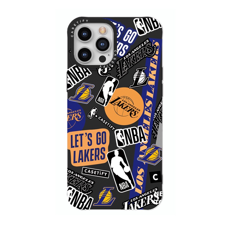 Ốp Điện Thoại Silicon Mềm Viền Đen Hình NBA LAKERS Cho IPhone 14 13 Pro MAX 12 Pro MAX 11 Pro MAX XS MAX XR X 7 8 Plus