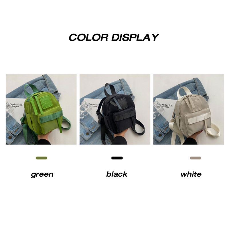 MISCHA Ba Lô Da PU Màu Trơn Thời Trang Cho Học Sinh