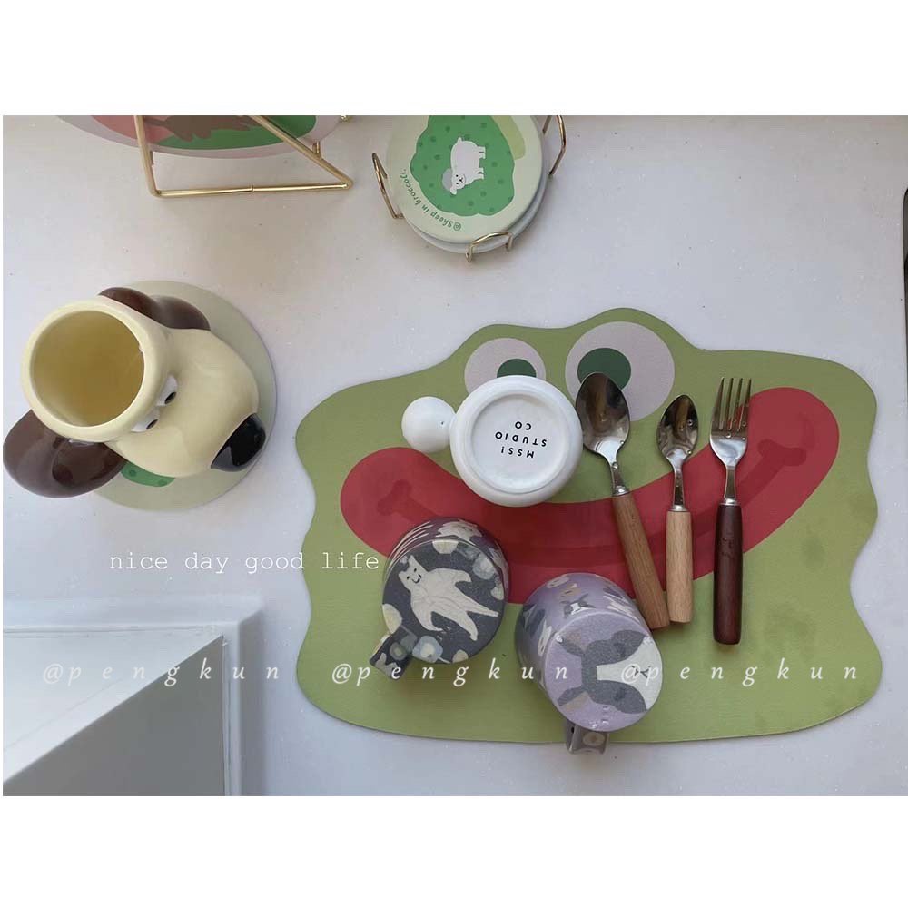 Thảm Lót Sàn Mềm Thấm Hút Nước Nhanh Khô Họa Tiết Biểu Tượng Cảm Xúc Vui Nhộn Cho Nhà Bếp