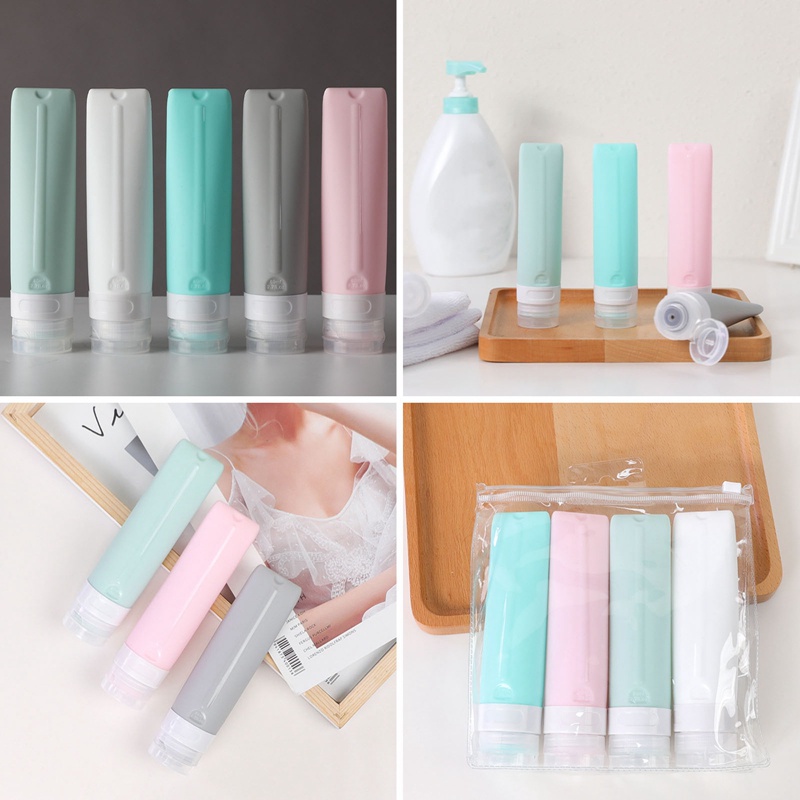 Chai Rỗng Đựng Dầu Gội 80ml Bằng Silicone Tiện Dụng Mang Theo Du Lịch