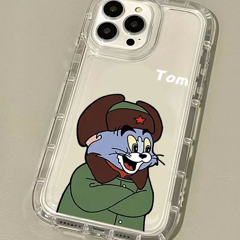 ✅Ốp Điện Thoại Silicon Mềm Hình Mèo Và Chuột Cho iPhone 14 13Promax 12 11 x xr 8P7