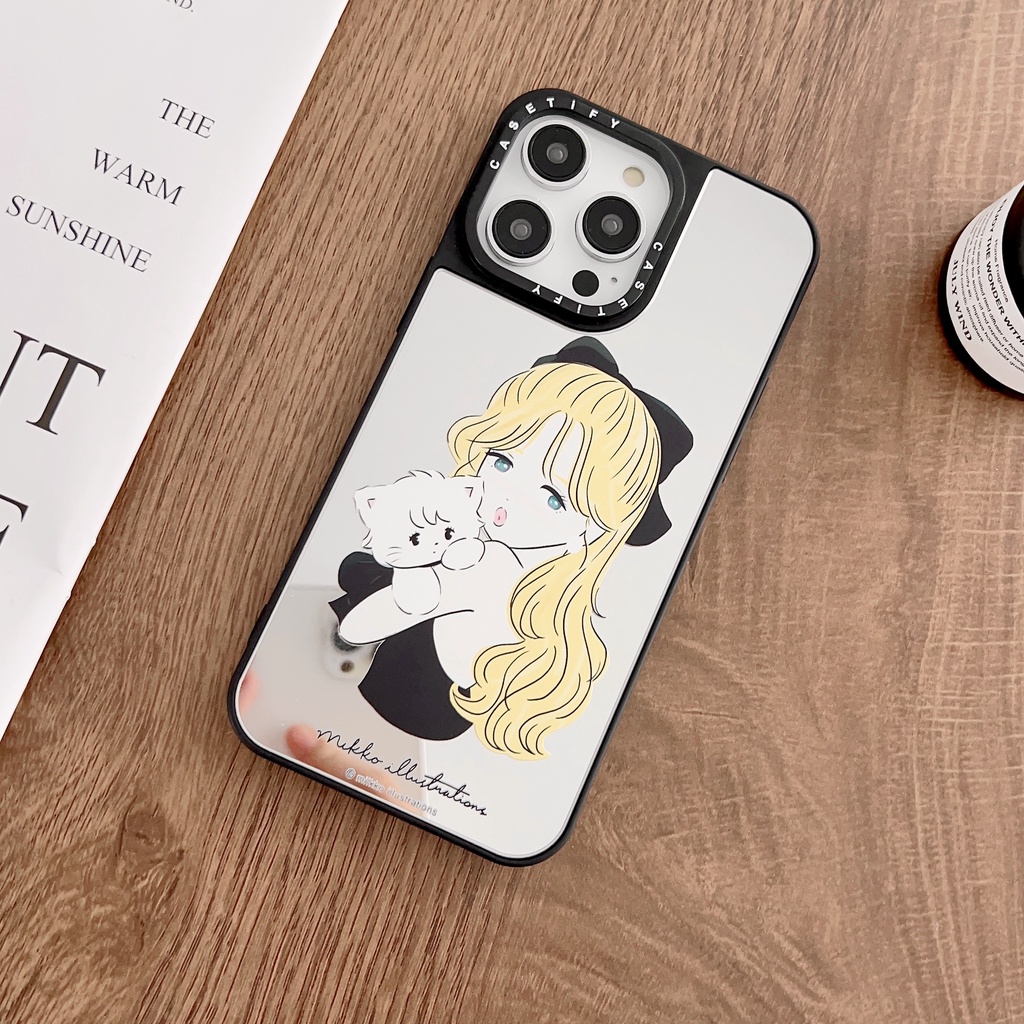 Ốp Điện Thoại tpu Mềm Tráng Gương Chống Sốc In Hình Mèo Cho iPhone 14 13 12 11 PRO MAX XR XS 7 8 Plus