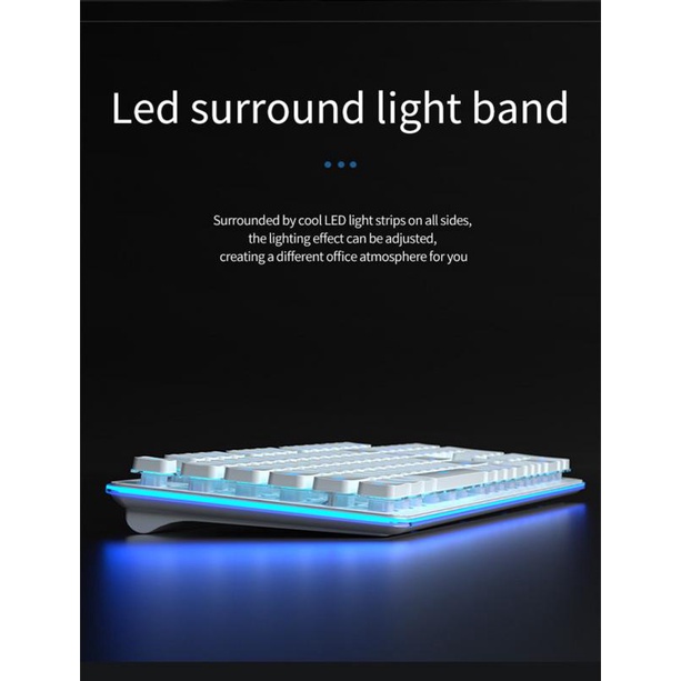 Bàn Phím Không Dây 104 Phím RGB Tùy Chỉnh Tiện Dụng Cho Văn Phòng / PC / Laptop