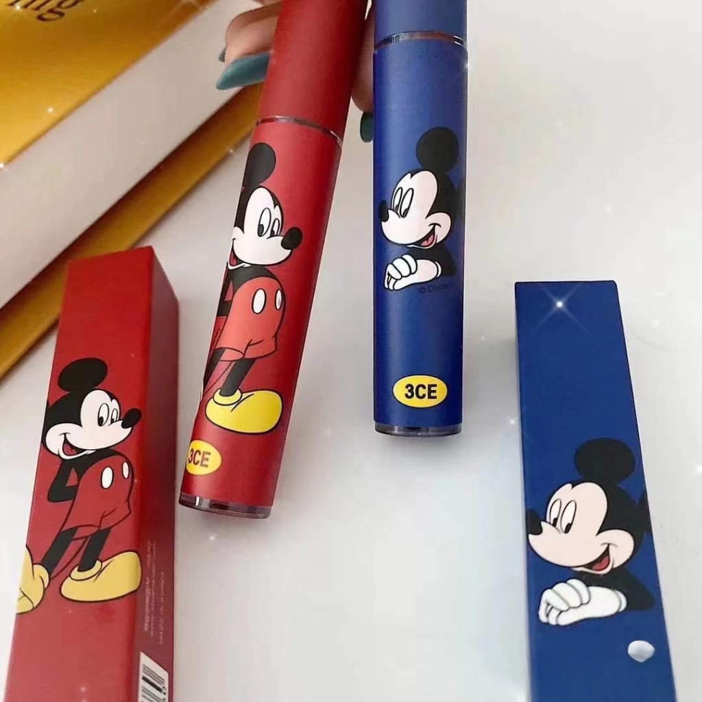 Son Kem 3ce eunhye house Vỏ Màu Đỏ Ống Xanh Dương Hình Chuột mickey Dùng Làm Quà Tặng Cho Bạn Gái